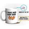 thumbnail image 5 of Pottery Maker Mug White 11oz - Make Mud Look Good - Maker Clay Artist Ceramics Hobby, 5 of 7