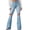 Light Blue, variant on Staron Women's Casual High Waist Ripped Denim Flare Pants with Pockets Street Style Slim Fit Bell Bottom Trousers, Light Blue XXL