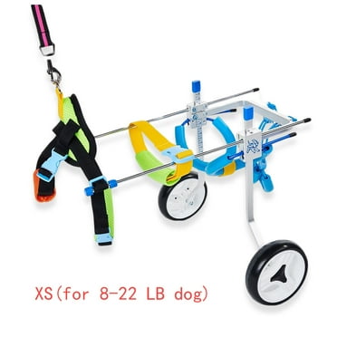 Pet Wheelchair Aluminium Walk Cart Scooter Handicapped Hind Leg Adjustable Disabled Anti-shock Walk Tool