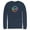 Navy Blue, variant on Men's Justice League Tie Dye Logo Long Sleeve Shirt Navy Blue Small