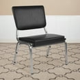 thumbnail image 2 of Flash Furniture 4 Pack HERCULES Series 1000 lb. Rated Black Antimicrobial Vinyl Bariatric Medical Reception Chair with 3/4 Panel Back, 2 of 8