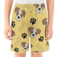 thumbnail image 2 of Dog Bones Footprint Pattern Athletic Shorts Breathable with Comfort Fit Drawstring Casual Sweatshorts Medium, 2 of 9