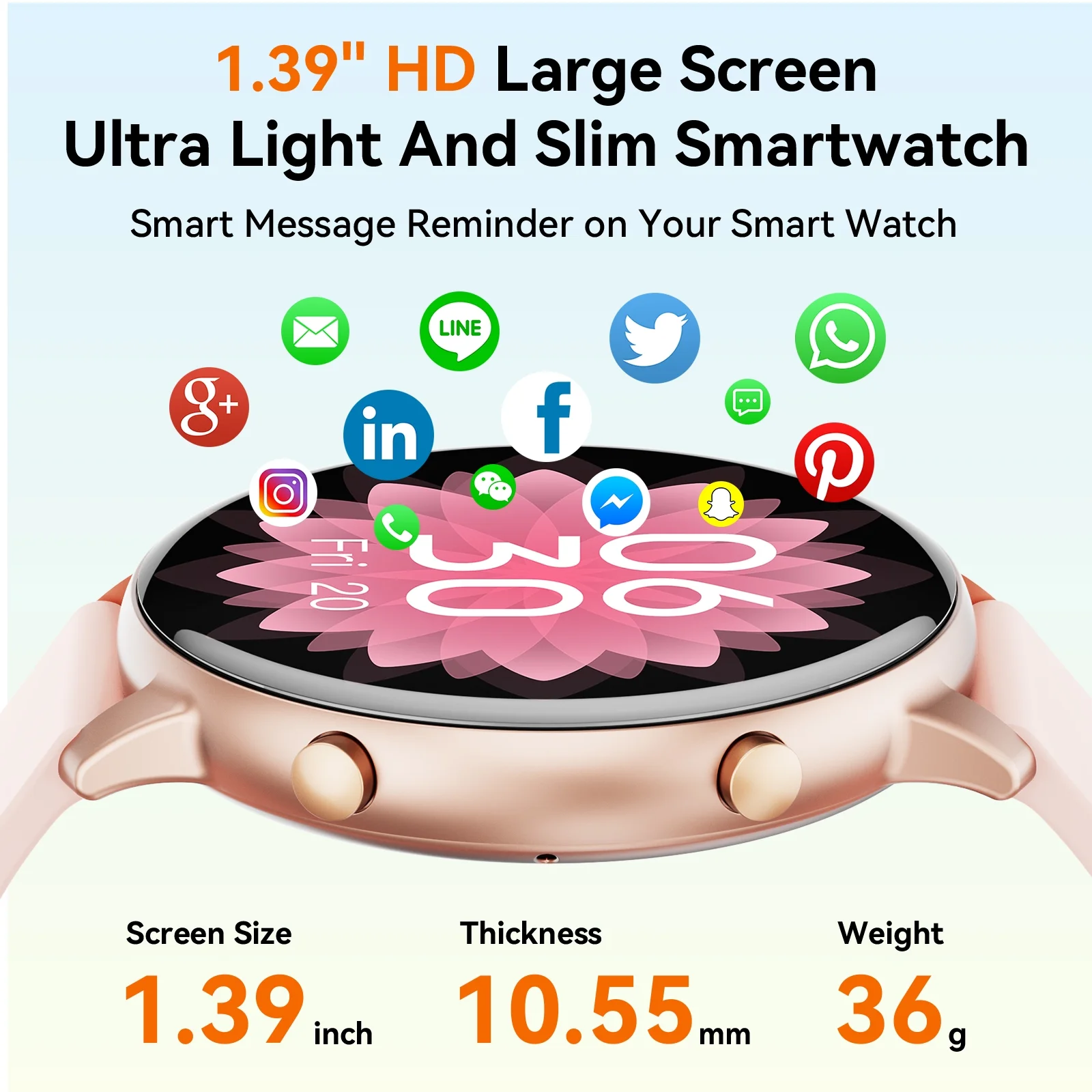 LBSAU Smart Watch Compatible with Android and iPhone, 1.83" HD Touchscreen, Answer/Make Calls/100+ Sports Modes/Message Reminder, IP68 Waterproof