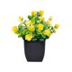 thumbnail image 2 of Decoración artificial de plantas verdes en maceta: pequeño adorno de bonsái de plástico para escritorio, estantería u oficina, vegetación artificial que no requiere mantenimiento con maceta negra., 2 of 6