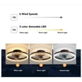 thumbnail image 4 of Ceiling Fan with Light, 19.6in 6 Speeds 3 Color Dimmable Remote Flush Mount Low Profile Fan, Quiet Fan for Bedroom, Kitchen, Dining Room, 4 of 7