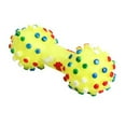 Opolski Squeaky Dog Toys Pet Chew Toy Soft Small Rubber Bone Squeaky Toy Colorful Dot for Puppy