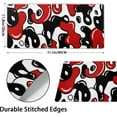 thumbnail image 6 of Red Black White Mouse Pad XL 31.5dx11.8 Anime Cool Geometric Japanese Desk Mat Non-Slip Rubber Base Stitched Edge Extended Keyboard Mouse Mat Desk Pad Large Mousepad for Home Office Work Desktop, 6 of 7