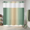 thumbnail image 6 of No Hook Shower Curtain, Sage Green Ombre Shower Curtains for Bathroom with See Through Top Window, Modern Yellow Gradient Farmhouse Art Waterproof & Washable Bath Curtain 66"x72", 6 of 9