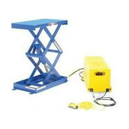 Vestil Manufacturing EHLTSD-1228-05-35 12 x 28 in. Double Leg Shorty Narrow Scissor Lift Tables, 500 lbs