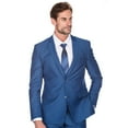 thumbnail image 2 of Porto Filo Men's 2 Piece Royal Blue Slim Fit Suit, 2 of 6