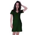 thumbnail image 1 of Moomaya Robe d'Été Ajustée à Manches Courtes en Jersey Uni Basique Décontractée Courte Style T-Shirt-D5, 1 of 6