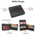 thumbnail image 4 of MARSHAL Fishermans RFID Blocking Vintage Leather Bifold Wallet with Debossed Bass Design for Outdoorsmen Black, 4 of 9