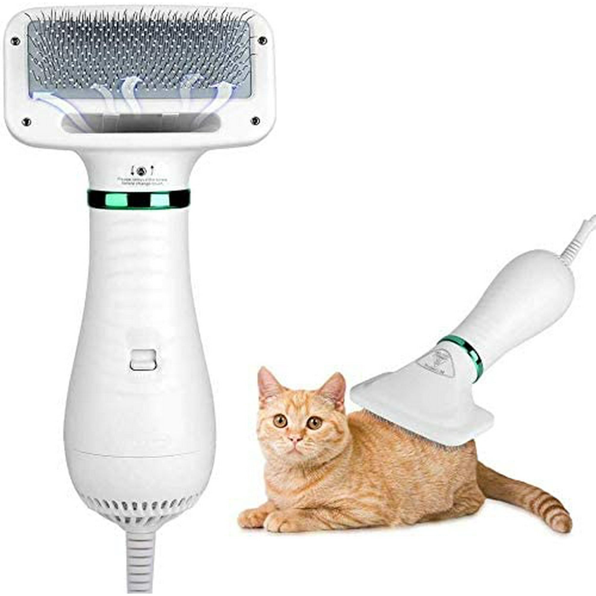 Iguohao Pet Hair Dryer 2 In 1 Dog Grooming Dryer Pet Hair Comb Brush Portable 300w Powerful Blaster Fur Blower Ergonomic Handle With 2 Gear Temperat