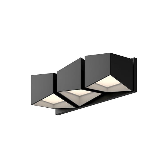 VL31218-BK/WH-Kuzco Lighting-Cubix - 32W LED Bath Vanity-5.63 Inches Tall and 18.13 Inches Wide