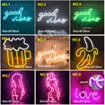 thumbnail image 1 of Letrero Led de neón para Gamer, decoración de pared de Good Vibes, Gamezone, luz nocturna, Fiesta en casa, decoración de boda, 1 of 4