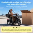 thumbnail image 5 of Upgrade Heavy Duty 3 Wheel Mobility Scooter for Seniors & Adults 500lbs Capacity,Electric Powered Wheelchair Device for Travel,800W All Terrain Mobility Scooter,31 Miles Range,7-15 Mph(Black), 5 of 15