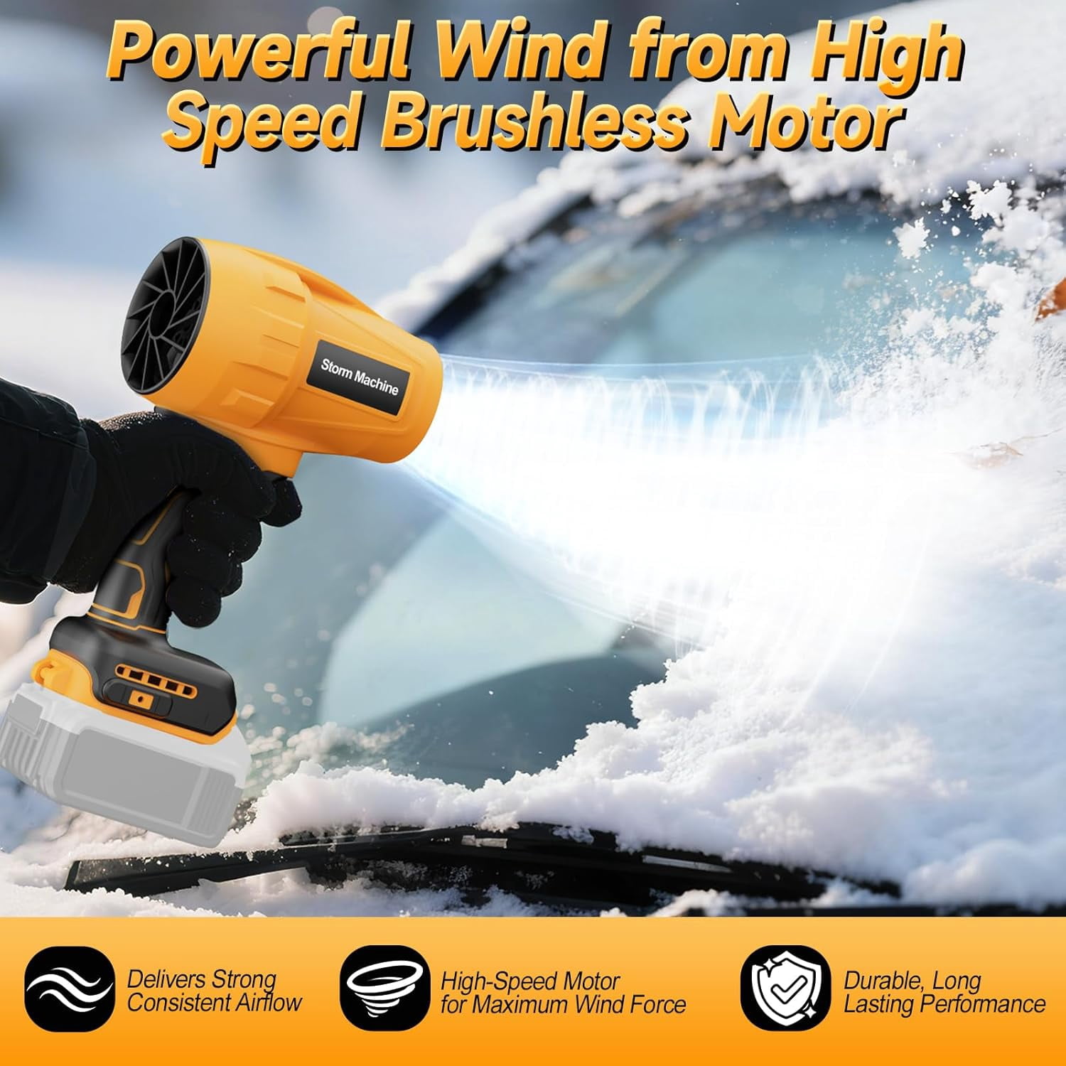 Cordless Leaf Blower Compatible with Dewalt 20V Max Battery, Cordless Dust Blower, Electric Turbo Jet Blower Handheld Battery Powered with Brushless Motor for Patio Garden Lawn (No Battery)