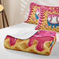 thumbnail image 4 of Homewish Pink Baseball Quilt King, Cute Sport King Coverlet Set for Girls and Boys, 3 Pieces, 1 Comforter and 2 Pillowcases, 4 of 7