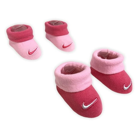 UPC 009328001195 product image for Nike Girls Newborn Infant Booties 2-Pair Pack Size 0-6 Months Pink | upcitemdb.com
