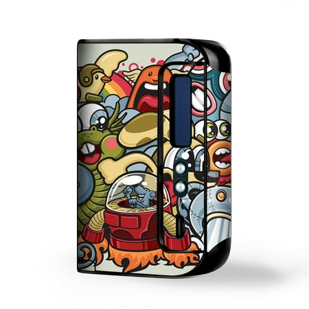 - Skin Decal Vinyl Wrap for Smok Osub King 220W Vape Kit skins stickers cover / Aliens Cartoon Collage Sticker
