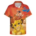 thumbnail image 3 of The Lion King Mens Hawaiian Shirt Short Sleeve Button Down Shirts Tropical Summer Beach Shirts, 3 of 7