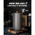 thumbnail image 7 of POLIVIAR French Press Coffee Maker, 34 Ounce Coffee Press with Real Wood Handle, Double Wall Insulation & Dual-Filter Screen, Food Grade Stainless Steel for Good Coffee and Tea (Cliff), 7 of 7