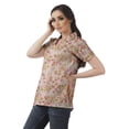 thumbnail image 3 of Moomaya Womens Wrap Style Shirt Tunic Cotton Casual Button Down Classic Collar Top, 3 of 6