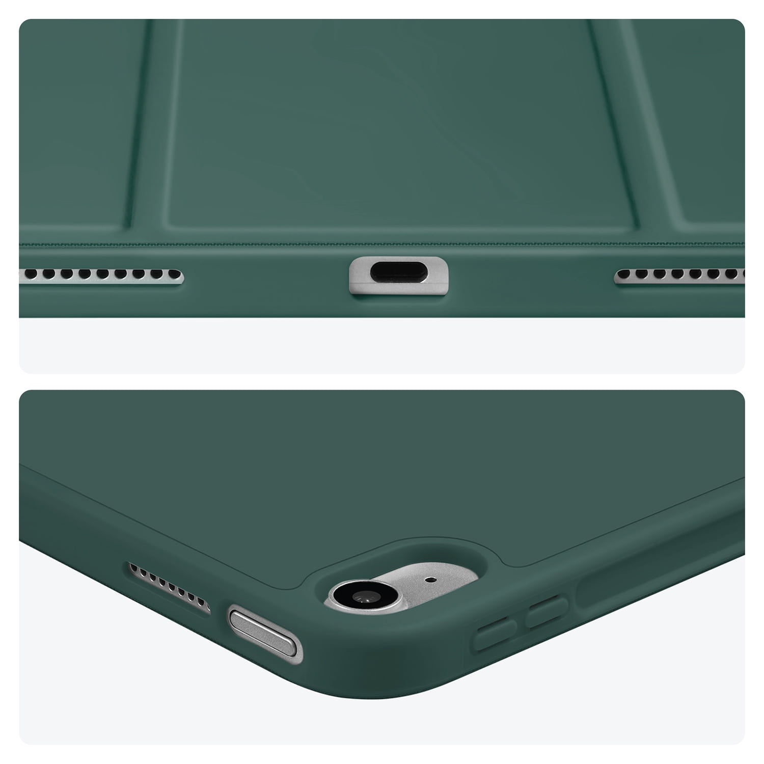 Vena For Apple iPad A16 Case, iPad 10th Generation Case Trifold Stand, iPad 11th Generation Case Pencil Holder, Slim Stand Protective Cover, Green