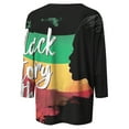 thumbnail image 5 of Fall Shirts for Women,Black History Month Fashion Print T-Shirt for Women Pride Celebration Shirt Blouse 3/4 Sleeve Crewneck Tshirt Tops, 5 of 5
