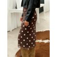 thumbnail image 6 of LMLYSoH Women's Casual Midi Skirt Elegant Dot Print Slim Fit Knee Length Skirt for Party Work Daily Wear, 6 of 8