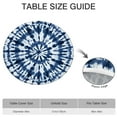 thumbnail image 6 of Blue White Tie Dye Mandala Pattern Round Fitted Tablecloth with Elastic Edge,Dining Table Cover Waterproof,Outdoor Round Tablecloth for Camping,Dining,Indoor and Outdoor, 6 of 7