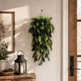 thumbnail image 2 of Tyidzon 2Pcs Artificial Christmas Swags 30in Bendable Realistic Teardrop Pine Needle Branches for Front Door Wall Home Decor, 2 of 8