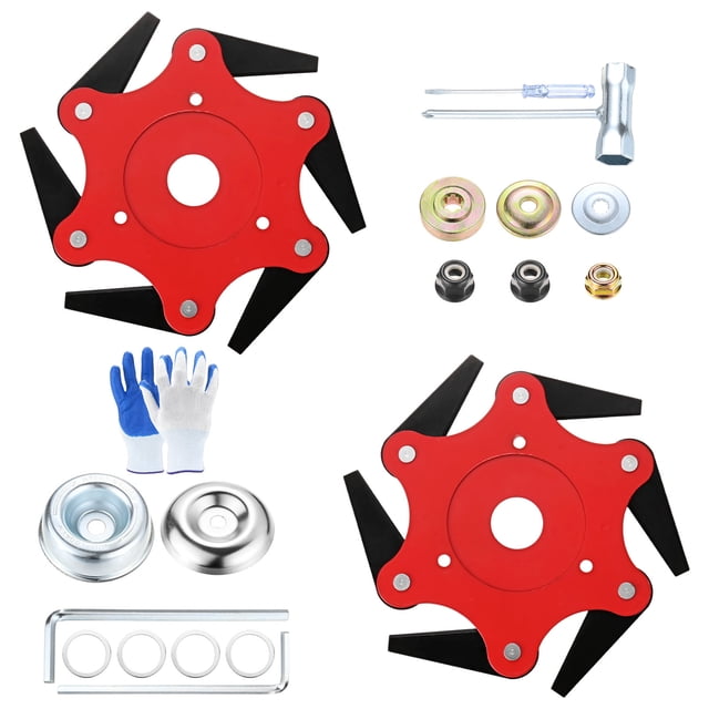Uxcell 2 PCS Cabezal de Trimmer de Acero con 6 Dientes para Cortadora de Cepillo