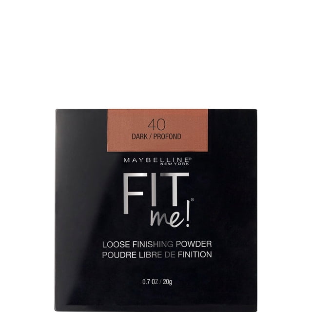 Maybelline New York Fit me Loose Finishing Face Powder, Mineral-based formula, Help control Shine and Smooth Skin, Perfect Finishing Touch to your Makeup Base, Dark, 40, 20 g