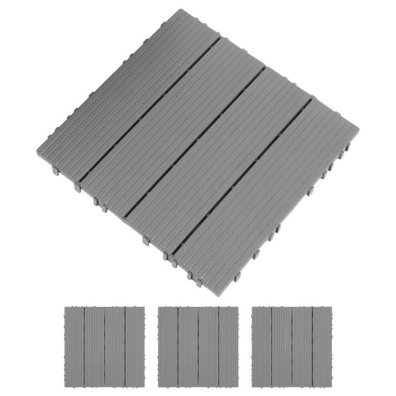 FRCOLOR 4pcs Interlocking Deck Tile Heavy Duty Interlocking Deck Floors Plastic Floor