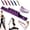 Purple, variant on Fitness Resistance Band for Stretching and Yoga, Numbered Resistance Bands for Glutes, 8-Section Elastic Training Bands with Handles for Yoga, Stretching, Pilates, Fitness