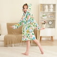 thumbnail image 4 of FORMRS Kids Bathrobe Unisex Hooded Robe Toddler Pajamas Sleepwear, Size 2-3T, Retro Blue Floral, 4 of 7
