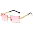thumbnail image 1 of BELOVING Trendy Stylish Womens Rimless Sunglasses UV400 Protection Driving Travelling Gradient pink, 1 of 7