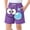 Purple, variant on Momihoom Kids' Playful Cartoon Bubble-Blowing Print Drawstring Shorts, Lightweight Summer Casual Shorts for Boys and Girls