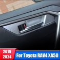 thumbnail image 2 of Pegatinas embellecedoras de cubierta de marco de cuenco para manija de puerta interior de coche, accesorios híbridos para Toyota RAV4 2019 2020 2021 2022 2023 2024 RAV 4 XA50, 2 of 5