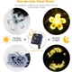 thumbnail image 4 of Guirnalda de 50 luces LED solares para exterior, guirnalda de luces con diseño de flor de cerezo, 50 LED, 2 modos, impermeable, para jardín, patio, Navidad, decoración de interiores, blanco cálido [Cl, 4 of 5