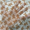 thumbnail image 3 of Gingerbread Man Tulle Curtains with Rod Pocket, Traditional Christmas Cookie Pattern Tile, Sheer Drape for Wedding Party 2 Panels, 7 Sizes, Pale Caramel Pale Blue, by Ambesonne, 3 of 3