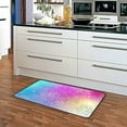 thumbnail image 5 of GZHJMY Kitchen Rugs,Beautiful Rainbow Snowflakes Non Slip Washable Cushioned Carpets Polyester AntiFatigue Comfort Porch Floor Mat Doormat Christmas Decoration, 39"x20", 5 of 6