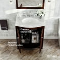 thumbnail image 3 of Eviva Odessa Zinx+ 30" Dark Teak Bathroom Vanity w/ White Carrara Top, 3 of 6