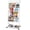 4floor-23.4''w-white, variant on 4-Tier Rolling Magazine Rack with Wheels, Heavy Duty Metal Literature Organizer Stand, Freestanding Brochure Display Holder for Office, School, Library, Reception Area
