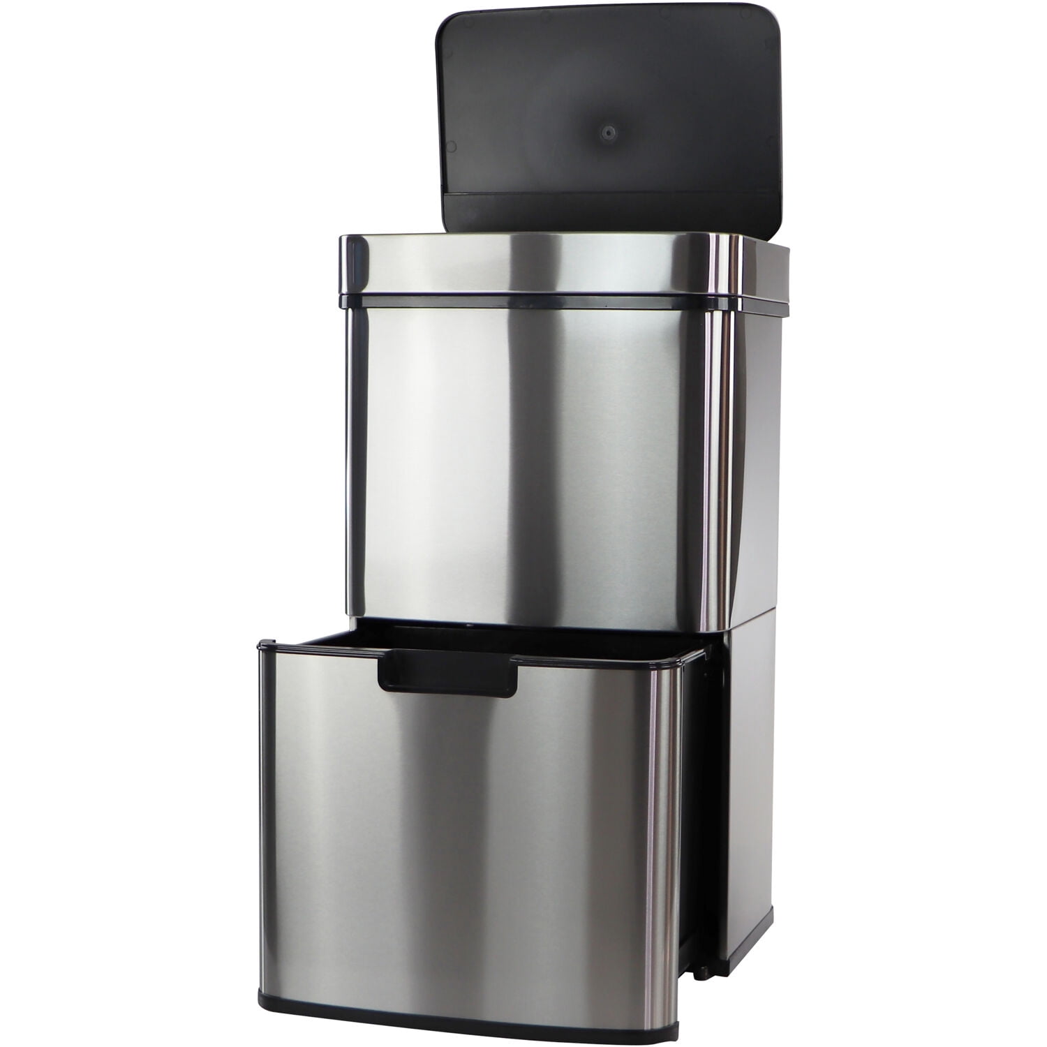 Hanover Hands Free Trash Can Garbage Bin, Fingerprint resistant, Soft Close, 62 Liter/16.4 Gallon