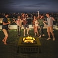 thumbnail image 3 of Zimtown Wooden 32" Metal Fire Pit Patio Garden Square, 3 of 9