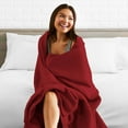 thumbnail image 5 of Bare Home Polar Fleece Cozy Bed Blanket - Hypoallergenic Premium Poly-Fiber Yarns, Thermal, Lightweight Blanket (Twin/Twin XL, Red), 5 of 9