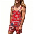 thumbnail image 6 of CAIVO Coveralls for Men Bibs Overalls Festival Jumpsuits Shorts Romper Adjustable Strap With Pockets Summer Independence Day Themed Jumpsuit With Straps Striped Stars Printed 1776-2026, 6 of 6