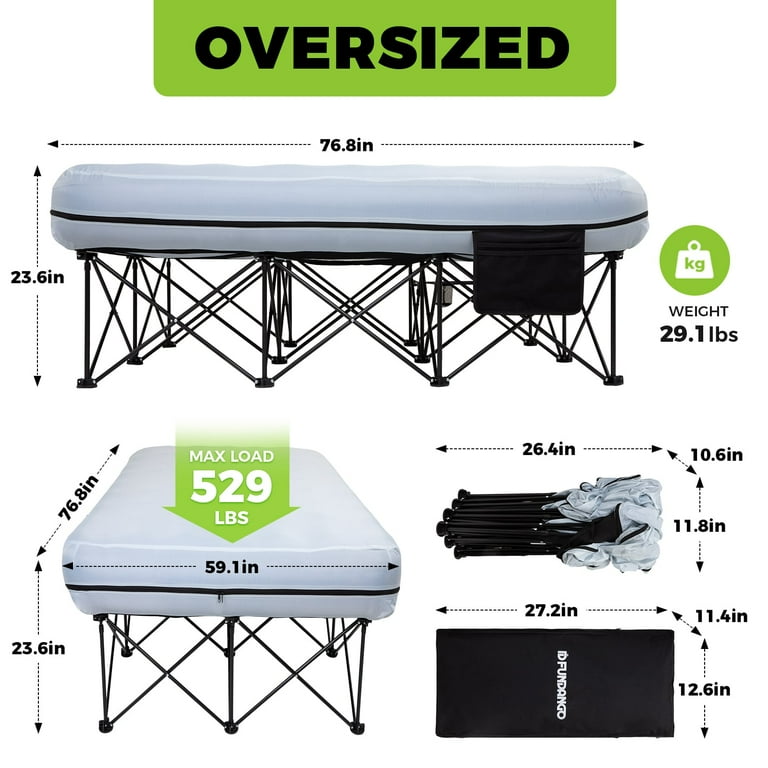Air Bed Frame Double Size Camping Cot Camping Cot, Foldable